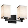 thumbnail image 2 of Justice Design Group Fab-8432-15-Whte Textile 13" Regency 2 Light Vanity Light - Black, 2 of 2