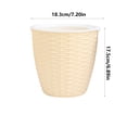 thumbnail image 3 of MMJ Large Round Plastic Planter Faux Rattan Texture 7.20x6.89x3.93in Home Decor Pot Indoor Outdoor Green Plants Flowers Container, 3 of 6