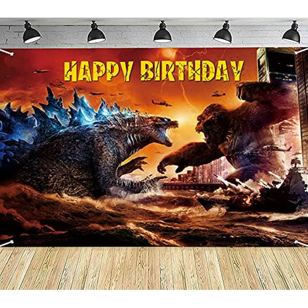 Godzilla Birthday Party Supplies 5x3 Ft Birthday Background Banner Godzilla  Large Monster Backdrops for Kids Party Wall Decorations Photo Background  for Walls 