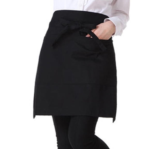 LAZIOEGR Waterproof 2‑Pocket Server Apron – Lightweight, Oil‑Resistant, Soft Cotton‑Poly Blend for Waitstaff, Kitchen & BBQ