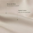 thumbnail image 4 of Silvon Silver Infused Bed Sheets Set | Woven with Pure Silver and Premium Breathable Supima Cotton (Full, Sand/Beige), 4 of 7