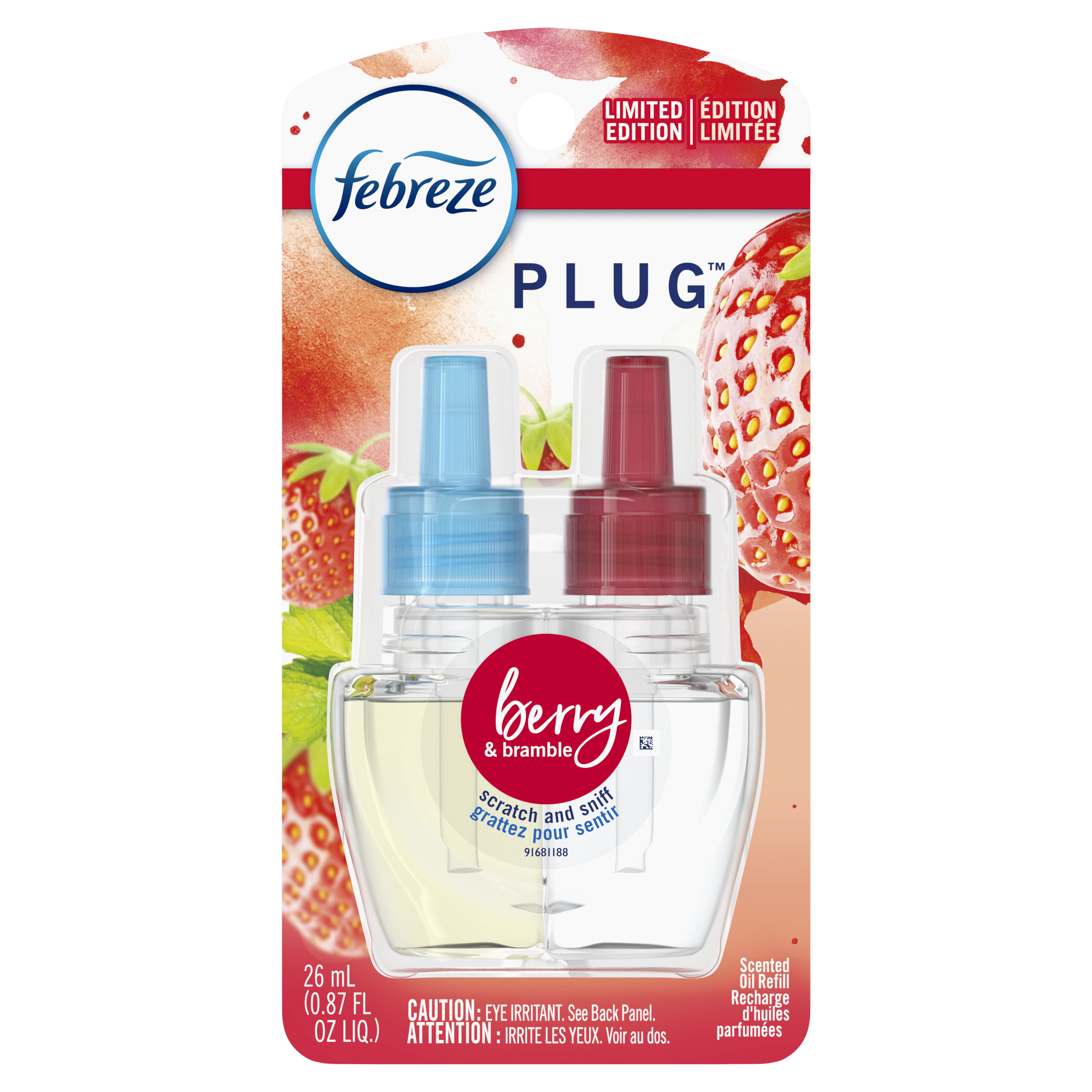 Febreze Odor-Eliminating PLUG Air Freshener Refill, Berry ...