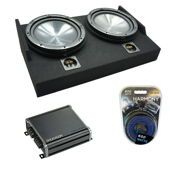 2015 - 2025 Ford F150 Super Cab Harmony HA-R124 Dual 12 Custom Sub Box CXA4001 Amp