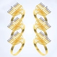 thumbnail image 1 of UPOUART 6Pcs Napkin Holders Shaped Golden White Simulated for Table Accessories, 1 of 6