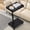 Black, variant on YUCHANG C Shaped End Table with groove, 15''L x 12''W x 17~31''H, wood Brown,Vintage Side Couch Table for Living Room, Bedroom