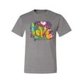 thumbnail image 2 of Wild Bobby, Colorful Rainbow Paint Love Streetwear Men's Graphic T-Shirt, Heather Grey, 3XL, 2 of 3