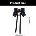 thumbnail image 5 of Ywmsfl Campus Bowtie with Dangling Ribbons and Decorative Angelic Charm Elegant Brooch Pin Adjustable Pre Tied Bowknot Necktie, 5 of 8