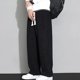 thumbnail image 5 of Puntoco Pantalones deportivos casuales de color sólido con cintura elástica y cordón de moda para hombre, 5 of 7