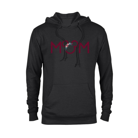 Disney Floral Mickey Mouse Mom - Pullover Hoodie for Adults - Customized-Black