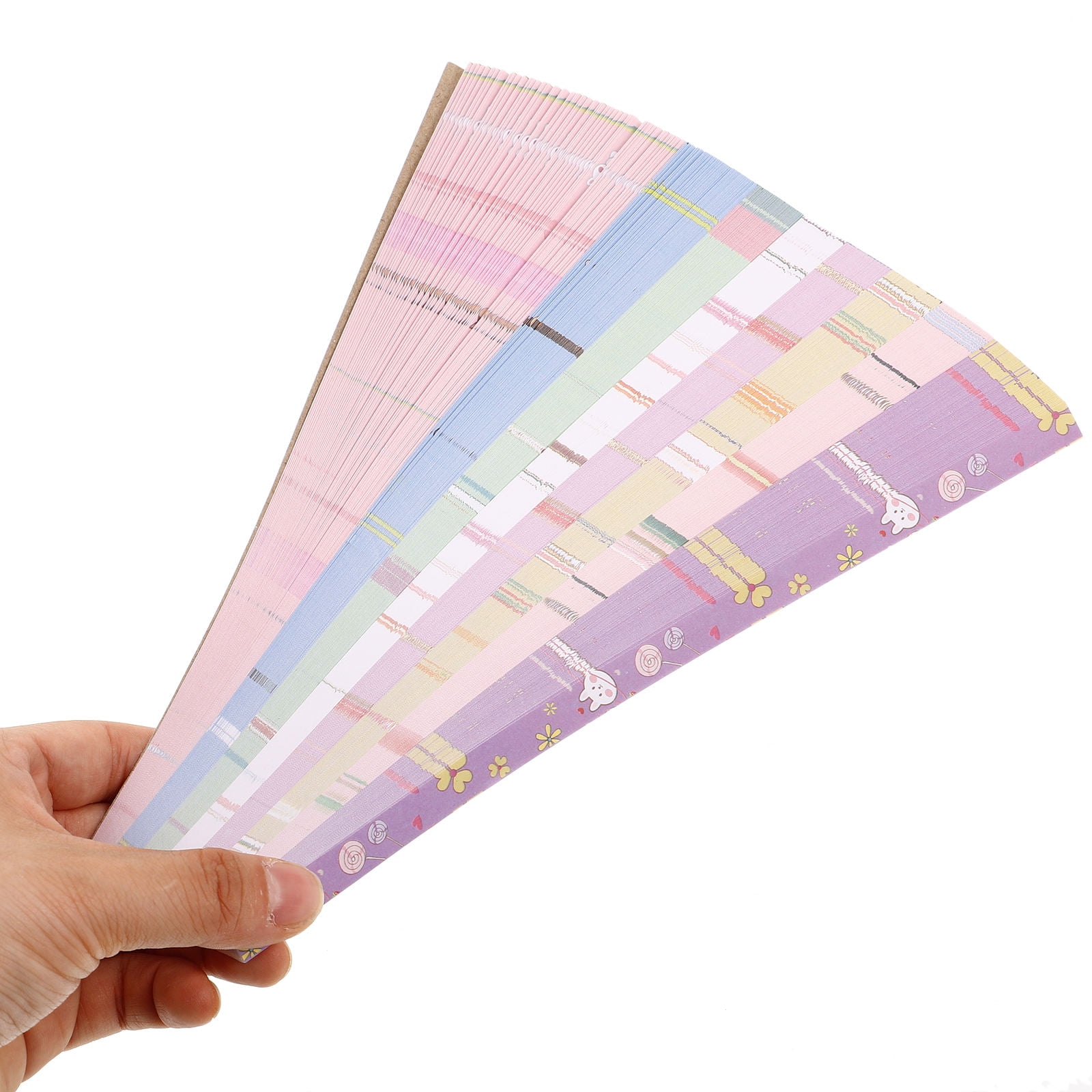 HEMOTON 2160 Pcs Paper Star Strips Origami Strip 22.00X1.00X0.10CM