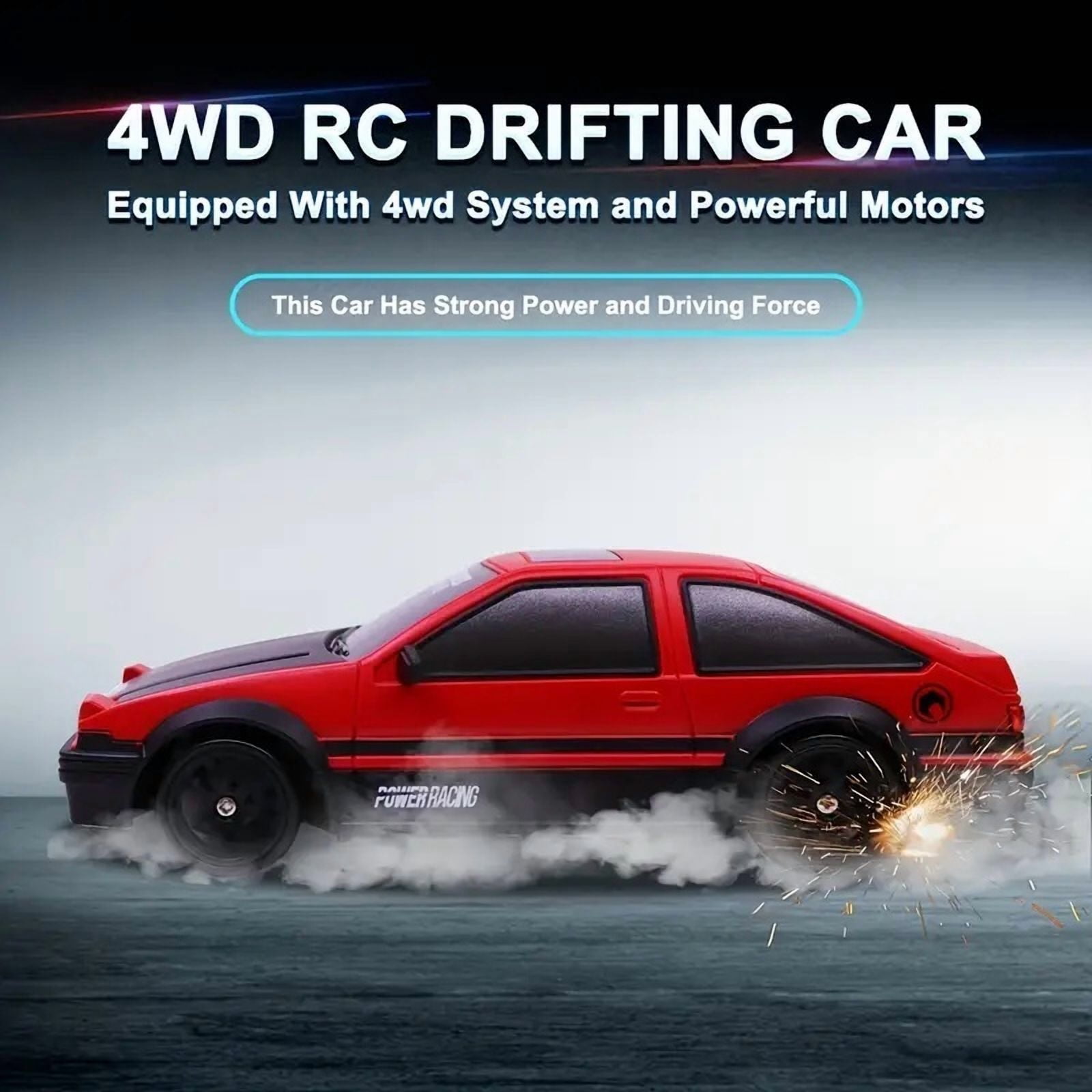 HYPERLIVING Remote Control Car Drift Stunt Car With LED Light Glow 14KM/ H High Speed RC Car With Rechargeable Battery Toy Car