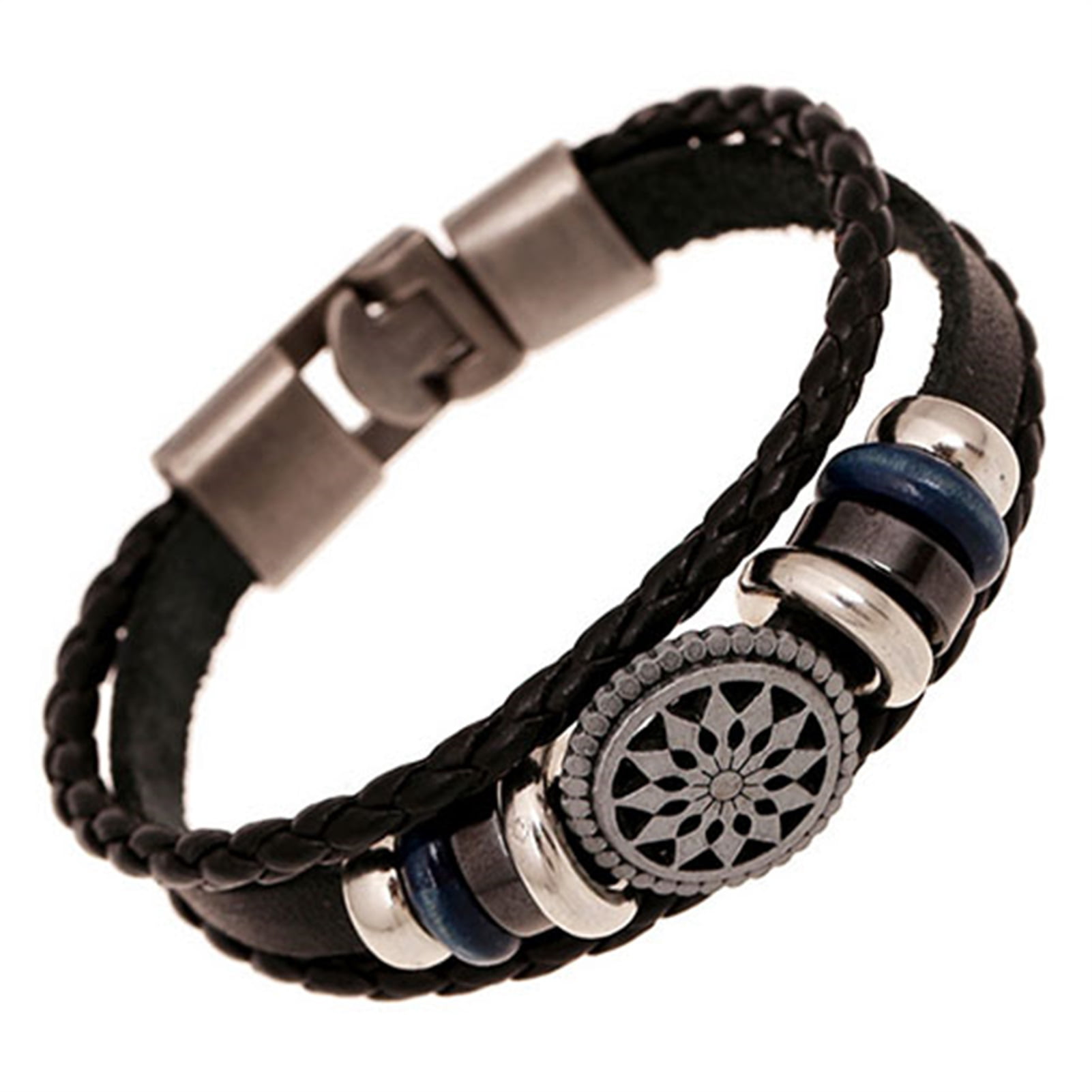 Alueeu Bracelet Jewelry Womens Accessories Gifts Women Multilayer Bracelet Wrap Leather Infinity Symbol Wristband Gift