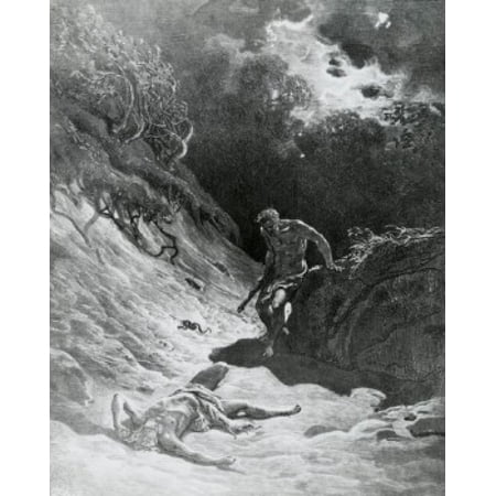 Death Of Abel By The Hand Of Cain Dore Gustave(1832-1883 French) Poster