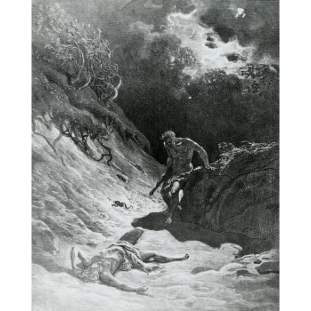 Death Of Abel By The Hand Of Cain Dore Gustave(1832-1883 French) Poster ...