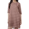 thumbnail image 4 of Moomaya Robes Courtes d'Été pour Femmes Imprimées Coupe Droite en Georgette Mousse Robe Évasée, 4 of 4