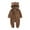 Brown, variant on ZyeKqe Newborn Baby Snowsuit 1 Piece Windproof Outfits Hooded Coat Infants Outerwear Jumpsuits