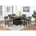 thumbnail image 6 of Miekor Furniture Dining Room Furniture Counter Height Dining Table w Butterfly Leaf Rustic Espresso Table w Storage Base 1pc Dining Table Only 65028, 6 of 6
