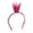rose red, variant on Glittering Powder 3D Crowns Hairhoop Stylish Party Hairpiece for Women Girl Birthday Party Wear Accessories Headband