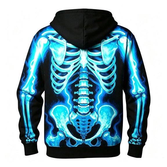 Weebloom Kids Halloween Hoodies For Boys Funny Skeleton Graphic Fleece Toddler Hoodie Pullover Tops,Size 4-14 Y