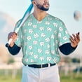 thumbnail image 5 of Lsque Cartoon Teeth1 Pattern Mens Polo Golf Shirts Funny Graphics Shorts Sleeve Button Shirts Baseball T-shirt-3X-Large, 5 of 7
