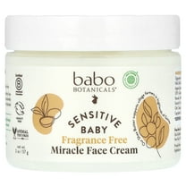 Babo Botanicals Sensitive Baby Miracle Face Cream, Fragrance Free, 2 oz (57 g)