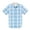 Blue Buffalo, variant on Mens Short Sleeve Button Down Shirts 100% Cotton Plaid Men's Casual Button-Down Shirts with Pocket