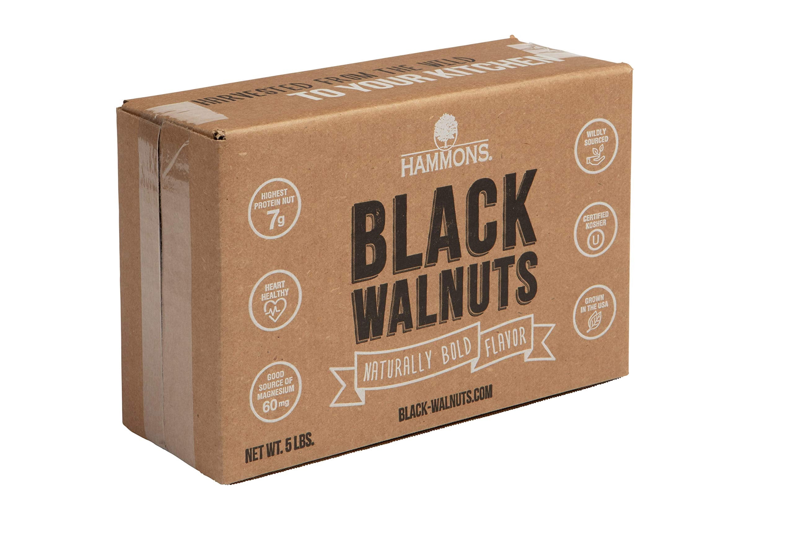 (Price/EA)Hammons Fancy Large Black Walnut Pieces 5lb, 304087