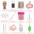 thumbnail image 2 of False Eyelash Extension Training Kit Beginner Practice Model Tweezers Glue Ring Brush Grafting Lash Tools Kit Lashes Accessories normal head-a, 2 of 6