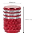 thumbnail image 2 of Raindrops Automobile Metal Valve Cap Red Aluminum Alloy for Cars SUVs Trucks 5Pcs, 2 of 7