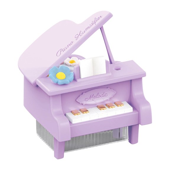 Uutvery Piano Flower Humidifier, USB Charged Humidifier for Bedroom, with Fine Mist and 2 Spray Modes, Colorful 7-Color Ambient Light, Quiet Operation