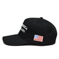 thumbnail image 3 of XQF 2024 Trump Hat Make America Great Again Hat with American Flag Logo Adjustable Size,Black, 3 of 7