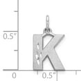 thumbnail image 3 of 14k White Gold Dainty Letter K Initial Name Monogram Necklace Charm Pendant, 3 of 7