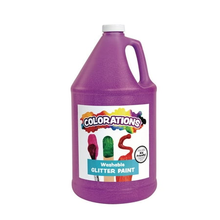 UPC: 0191487018418 | Colorations Washable Glitter Paint  Purple – 1 Gallon