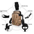 thumbnail image 5 of HELLHERO with Zipper Adjustable Shoulder Strap Crossbody Bag for Casual Travel(Wood Grain Texture ), 5 of 7