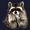 thumbnail image 3 of CafePress - Cute Humorous Watercolor Raccoon Blowing A Kiss Sw - Classic Crew Neck Sweatshirt, 3 of 4
