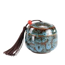 Hand Ceramics Urns Ashes Small Boxes, Mini Funeral Cremation Urns Memorial Casket for Cat Dog ,Display Burial at Home or Office Decor