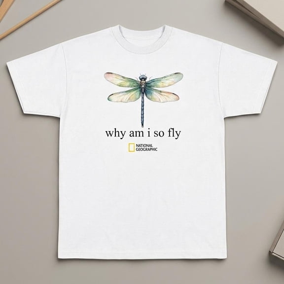 National Geographic Dragonfly Tee - "Why Am I So Fly" Vintage Graphic Shirt