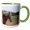 Green/White, variant on 3drose, Quarter Horse by a White Fence, 15oz Mug