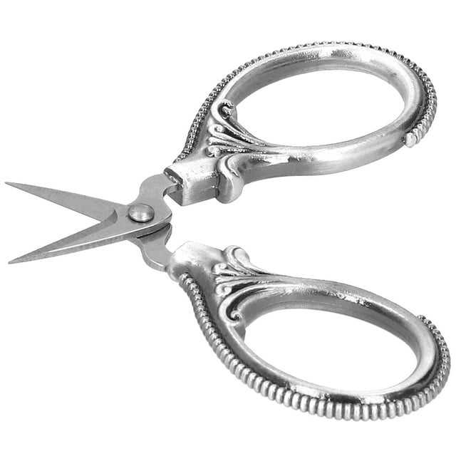 Stainless Steel Scissors, Portable Thread Embroidery Sewing Tailor Craft Scissors with Ergonomic Design, for Cutting Paper Cloth Nails Eyebrow Shaping