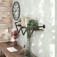 thumbnail image 4 of Harroldston 1-Shelf Wood Floating Wall Shelf, Reclaimed Oak, 4 of 9