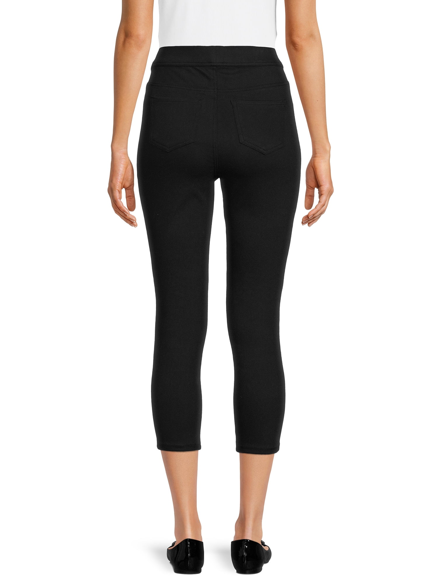  Time and Tru Pinstripe Fitted Stretch Capri Jeggings - Medium :  Clothing, Shoes & Jewelry