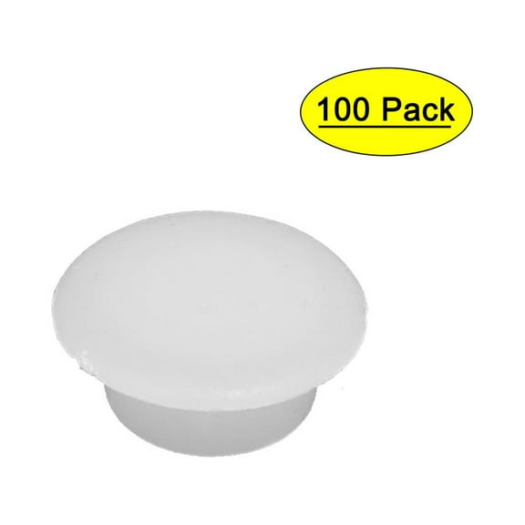 Unique Bargains 10mm Dia Plastic Round Flush Mounted Tube Insert Hole Plugs White 100pcs