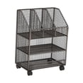 thumbnail image 2 of Tnarru Movable Bookshelf Book Organizer Space Saving Multi Tiers Compact Multifunctional Living Room Study Magazines Holder File Rack Three Layer, 2 of 8