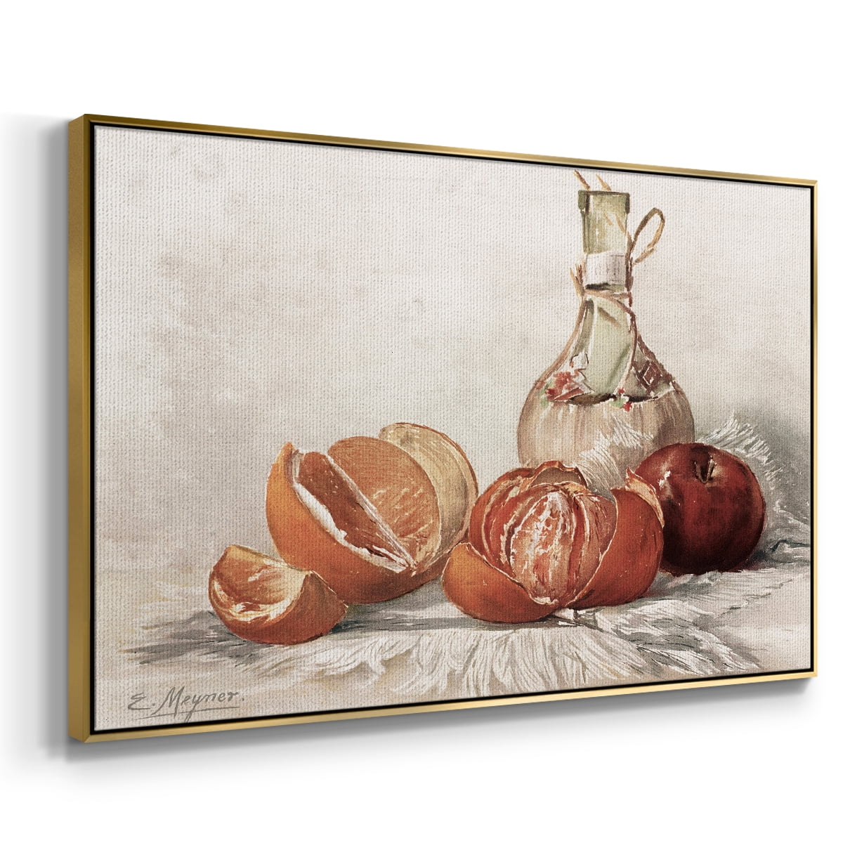 Vintage Botanical Print-LIII By Wexford Home Framed in Gold Wood Gallery Wrapped Canvas 27 in. x 41 in.