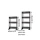 thumbnail image 5 of Bewildely Solución de almacenamiento multifuncional para dormitorio y sala de estar que no ocupa espacio, carrito de almacenamiento Organizadores de utensilios de cocina negro, 3 capas 25 cm, 5 of 6