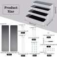 thumbnail image 2 of 4-Tier Black Acrylic Display Riser Transparent Acrylic Stand for Crafts Cosmetic Showing Display Collection, 2 of 9