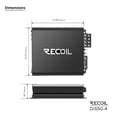 thumbnail image 2 of Recoil DI550.4 Full-Range Class-D 4-Channel Car Audio Amplifier, 1,040 Watts Max Power, 2-4 Ohm Stable, Mosfet Power Supply, Bridgeable, 2 of 6