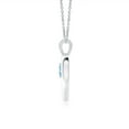 thumbnail image 2 of Angara Natural 0.1 Ct. Aquamarine Heart Pendant Necklace in 14K White Gold for Women with 18 Inches Chain, 2 of 8