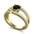 thumbnail image 2 of 2.50 Carat Latest Round Cut Natural Diamond (F-G/VS1) & Black Onyx Gemstone Anniversary Ring for Women Solid 14K Yellow Gold Size 7 by Diamond-Capitals, 2 of 8