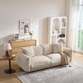 thumbnail image 6 of 87" Teddy Sherpa Sofa Couch for Living Room, 2 Seater Deep Seat Comfy Couch, 2 Cushions, 2 Pillows,Beige, 6 of 6